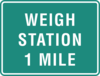 Weigh Station One Mile Clip Art